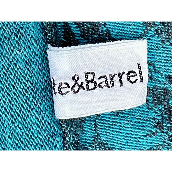 Crate & Barrel Fandango Blue Teal Tablecloth 64x49” - Picture 6 of 7